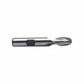 Morse End Mill, Ball End Single End, Series 4853, 58 Cutter Dia, 334 Overall Length, 138 Maximum 44407